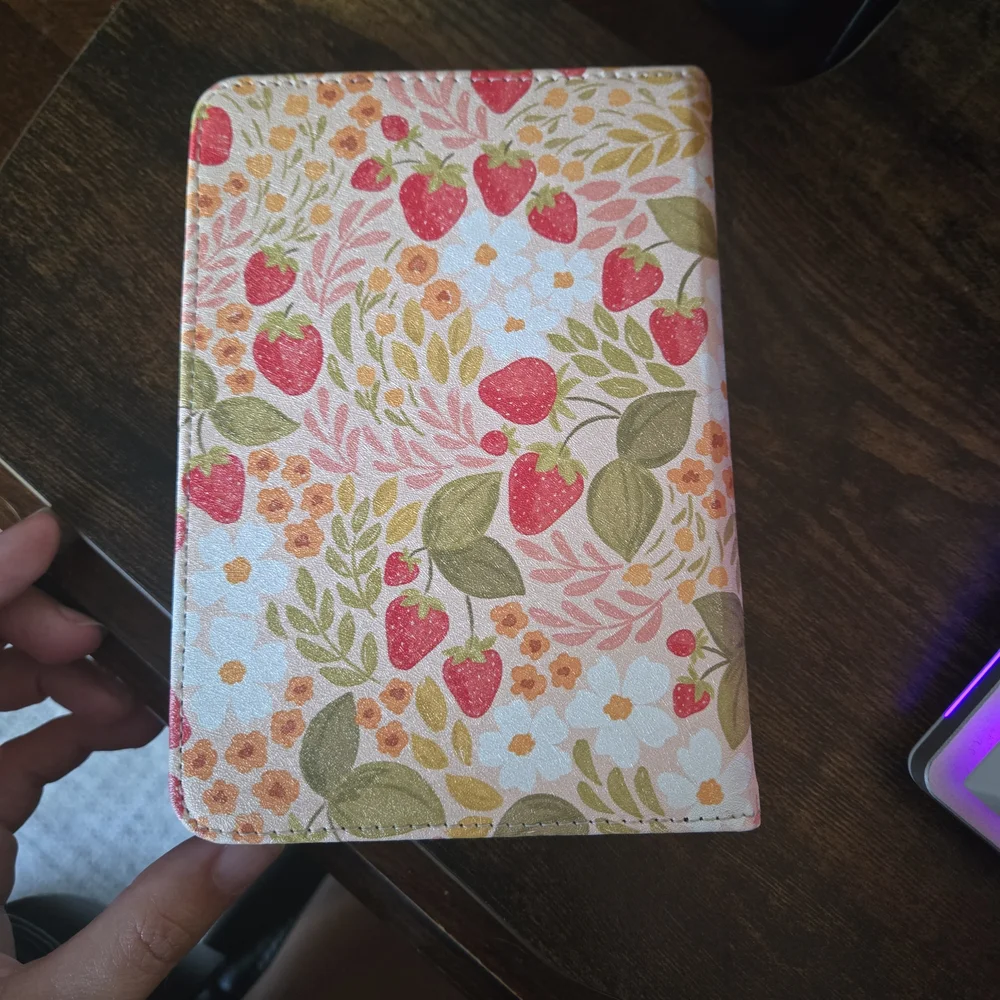 Floral Strawberry Kindle Case - Pink